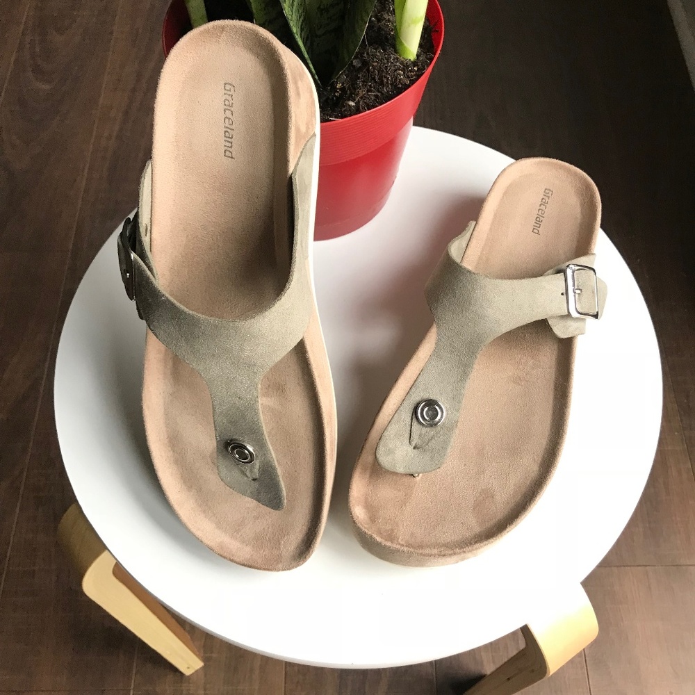 German Platform Birkenstock Like Sandals Size 9